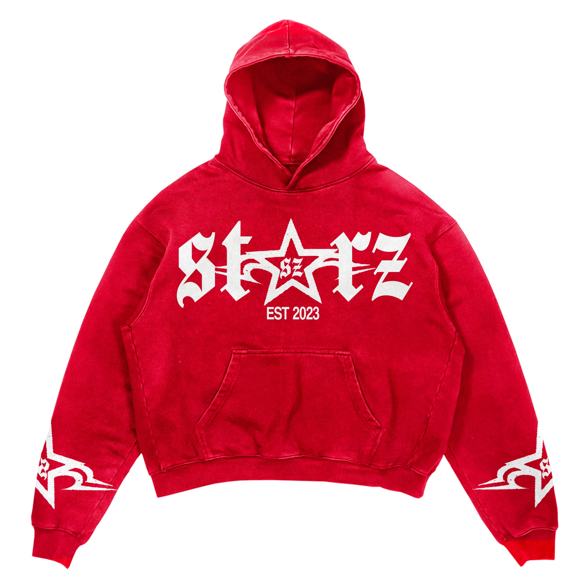 “Essential” Red Washed Hoodie